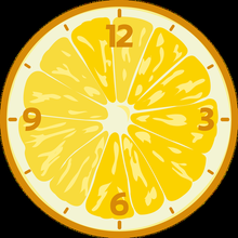 reloj limón base Fruta circulo Arte juguete diseño escuela politécnica 3d print model - Mito3D
