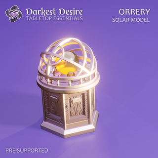 orrery solar model lotr scenery terrain boardgame interior fantasy wargaming rpg dungeons dragons dnd d&d scatter tabletop furniture miniatures astronomy stars 3d print model - Mito3D