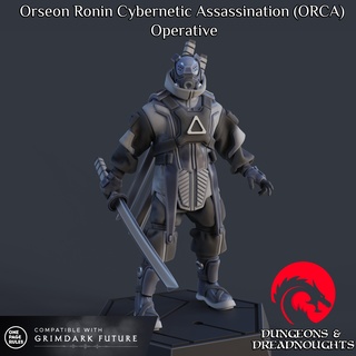 orseon ronin cybernetic assassination orca operative cyberpunk samurai cyborg borg robot merc mercenary 3d print model - Mito3D