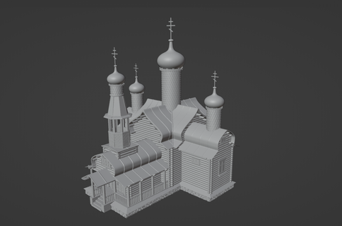 orthodox church building russian slavic old religion empire art 3d print model - Mito3D