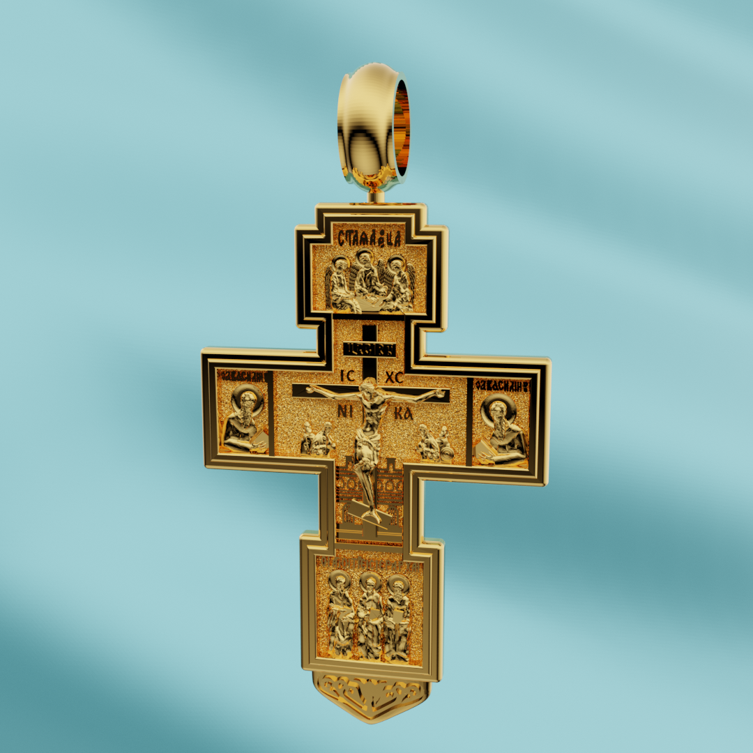 ortodosso attraversare crocifissione Gesù 3D print model - Mito3D
