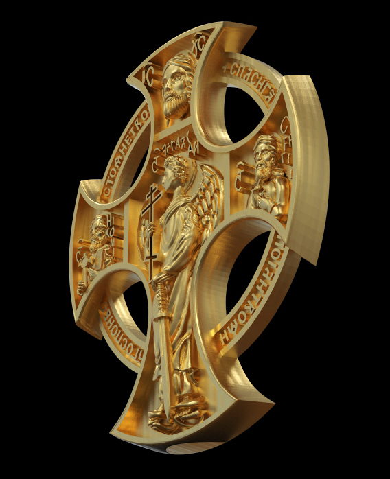orthodox cross necklace orthodoxcross religious christian faith orthodoxtradition 3D print model - Mito3D