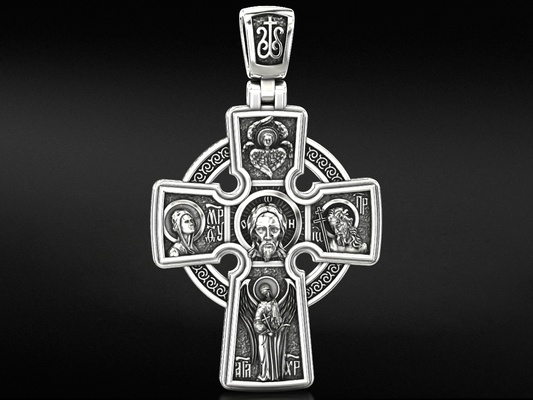 orthodoxe traverser saints 712 3dprinted conception mode or d'or bijou bijoux impression imprimable prototypage argent 3d print model - Mito3D