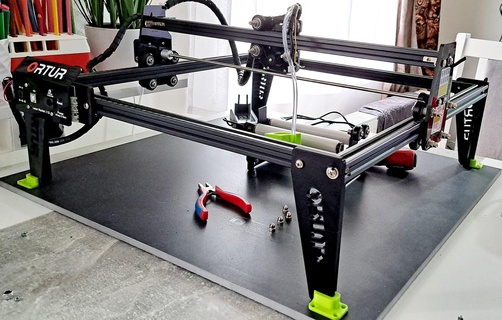 ortur laser master 2 - extended legs locks 3d print model - Mito3D
