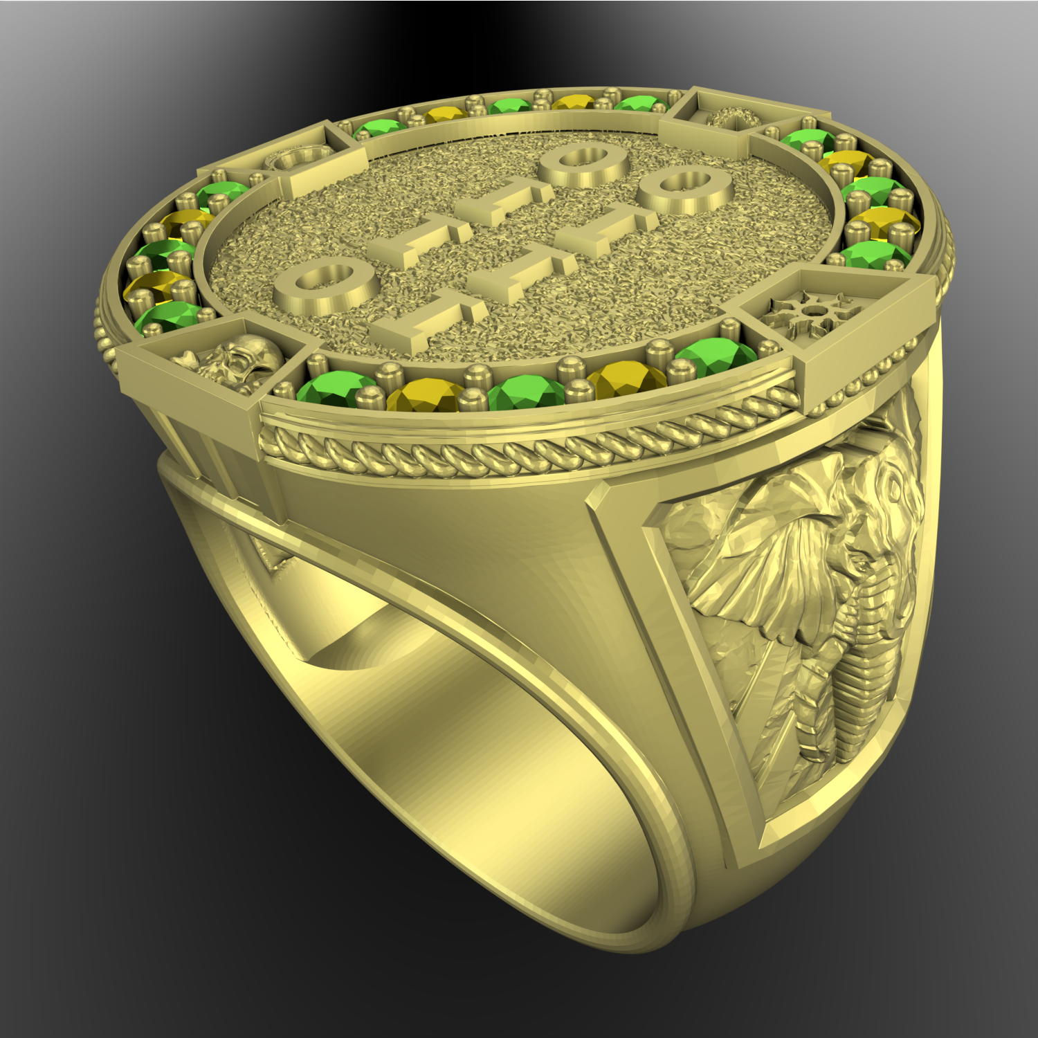 orula Ring osa Vision Alter Elefant 3D print model - Mito3D