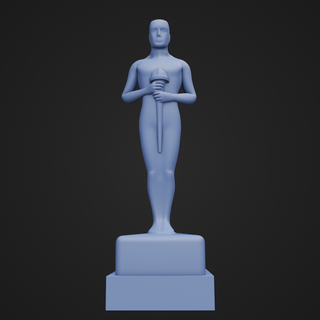 Oscar trofeo scultura murale carattere uomo persona marmo fallimento posa ritratto 3d print model - Mito3D