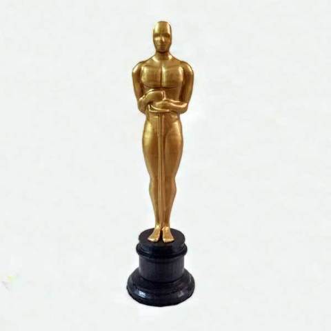 oscar heykelciği sanat ünlü aktris yönetmen aktör film sinema kupa ödül 3D print model - Mito3D