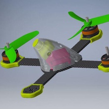 osh 195 juego r c vehículos quadcopter el fpv de carreras drone 3d print model - Mito3D