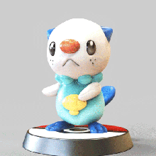 oshawott fan arte pok lun figurina pokemon leggende arceus 3d print model - Mito3D