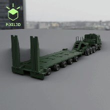 oshkosh m1070 inspiriert LKW halb Anhänger oshkos 1070 Panzer Armee h0 Militär 3d print model - Mito3D