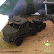 oshkosh m1070 inspired truck semi trailer oshkos 1070 tank army h0 military 3d print model - Mito3D