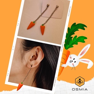 osmia carrot earrings easter keychain decoration toy art decor kpop toothpaste home garden patrick chainsaw man pochita lotr recycling upcycling elden ring 3d print model - Mito3D
