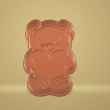 oso cookie cutter bear cut fondant february 14th marker mexico valentine's day love cactus heart 3d print model - Mito3D