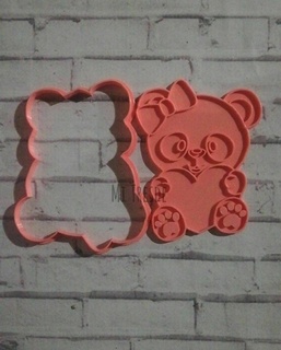 oso panda cortante marcador cortapastas cortador sello corte corazón corazon 3d print model - Mito3D