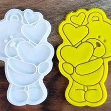 Ursos 3 coração san valentin 12 cm joalheria cortador Navidad casa fundente galleta oso 3d print model - Mito3D