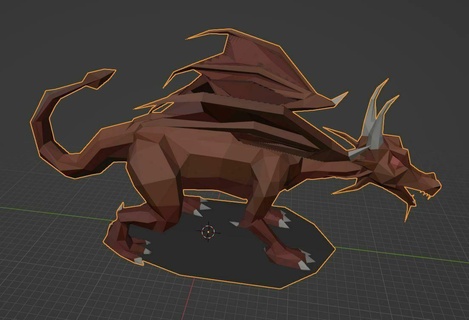 osrs red dragon osrs runescape dragon red dragon  3d print model - Mito3D