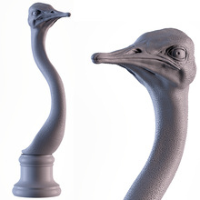 ostrich art statue sculpture miniature animal 3dptinting printable 3d print model - Mito3D