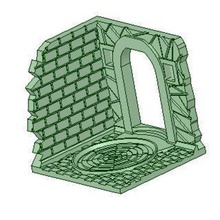 other door architecture buildings structures zortrax wargaming miniature 3d print model - Mito3D