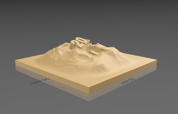 terreno 20th arquitectura mapa 3d print model - Mito3D