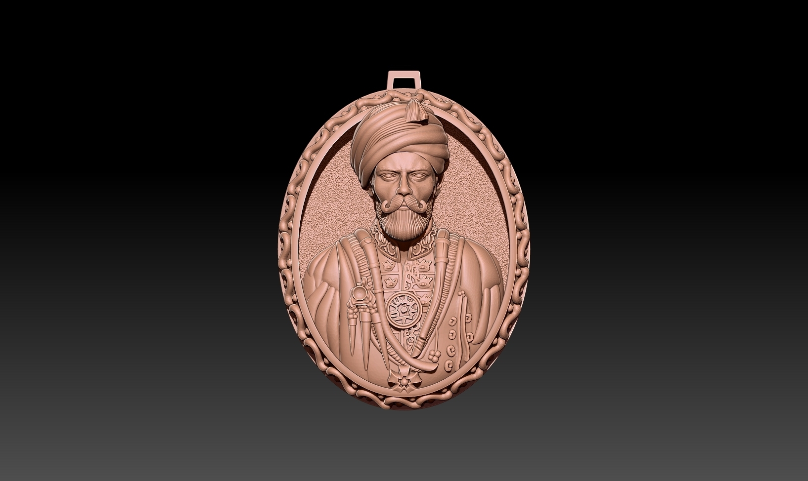 ottaman sultan Art necklace 3D print model - Mito3D
