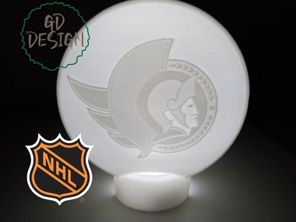 Ottawa senadores hockey disco ligero te Luz noche nhl Deportes cor 3d print model - Mito3D