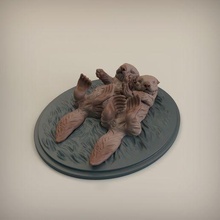 loutres art animal loutre l'amour couple mignonne faune compagnon réaliste sculpture miniature collectionner figure jouet compagnie Marin l'eau 3d print model - Mito3D