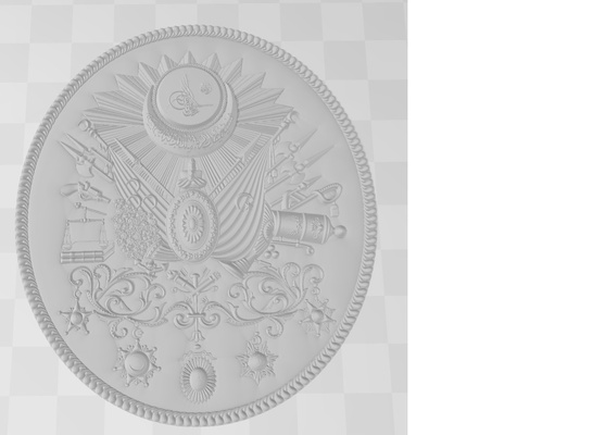 ottoman coat of arms - osmanl armas home tugra 3d print model - Mito3D