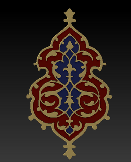Osmanlı rumi motif şekil Müslüman 3d print model - Mito3D