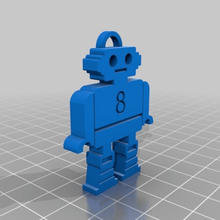 ottorobot gioco modello di robot ultimaker mascotte keychain 3d print model - Mito3D
