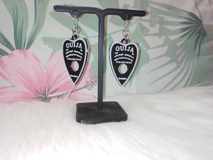 ouija earrings hoops 3d print model - Mito3D