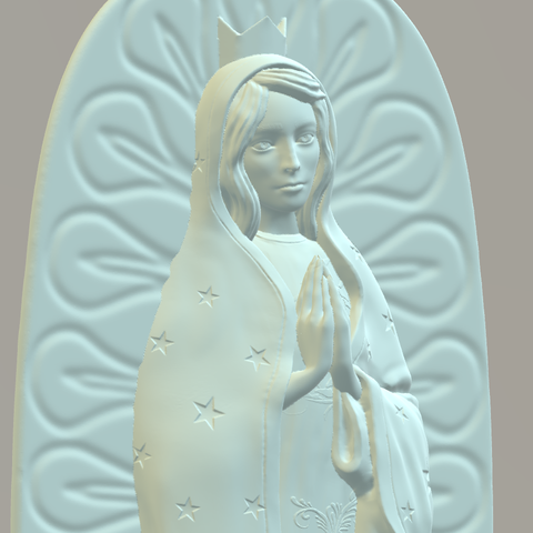 our lady guadalupe art nossa senhora virgin mary saint santa god heaven statue estatua virgen 3D print model - Mito3D