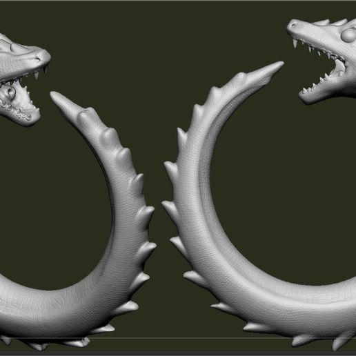ouroboros art toy dragon snake tattoo decor decoration 3D print model - Mito3D
