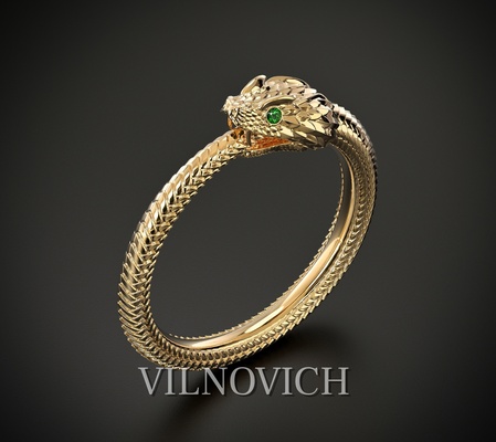 ouroboros ring 2 jewelry coin pendant 3d printable charm jeweller model gold silver snake snakes animal animals symbol cult 3d print model - Mito3D