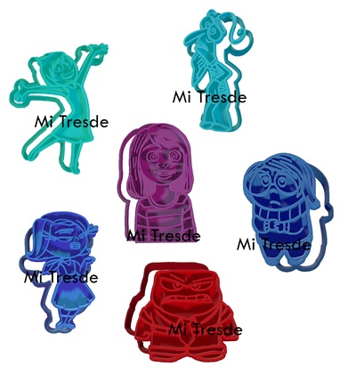 out set-pack intensely cutting marker cutter stamp fury riley sadness happiness disgust displeasure joy fear 3d print model - Mito3D