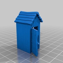outhouse game outhouse rpg terrain toilet toy game accessories 3d print model - Mito3D