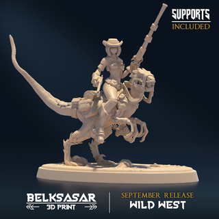 outlaw desert c topless woman girl female beautiful board boardgames fantasy detailed dnd 32mm cowboy cowgirl bandid wildwest rifle raptor mask bags 3d print model - Mito3D