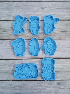 outrageous cookie cutters scandalous bears bear panda polar pardo bare bakery kit pack cutting molds cookies seal stamper 3d print model - Mito3D