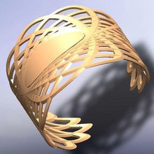 oval-shaped bracelet jewelry jewellery 3d print model - Mito3D