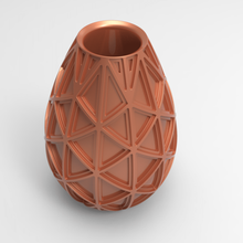 oval triangles vaso flor flores decore vivo 3d print model - Mito3D