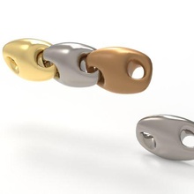 ovale catena gioielleria collegamento palla liscio ornamenti gonfio continuità Juhann Prodotto 3d print model - Mito3D