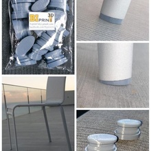 oval silla pie proteccion anti noise scratch 3d print model - Mito3D