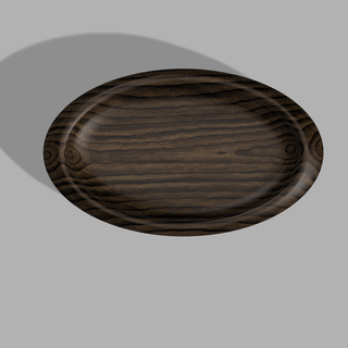 oval plato cnc cisne servicio bandeja carpintería expediente madera 3d print model - Mito3D
