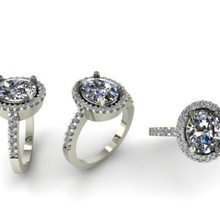 oval dress ring jewelry fancy 3d print model - Mito3D