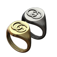 ovale gucci gg sigillo squillare 3d Stampa modello gioielleria stampabile logo oro argento joaillier sterlina lusso anello menring simbolo moda 3d print model - Mito3D
