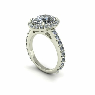 ovale l'amour diamant bague r08 tigre or bijoux argent bijou engagement mariage mode 3d print model - Mito3D