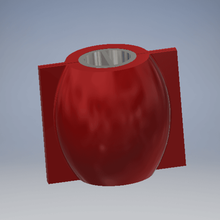 oval mofo cimento Panela vaso flores gesso esférico desing plantar concreto 3d print model - Mito3D