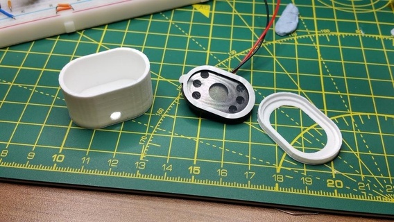 oval notebook tablet 1w 8ohm speaker housing 3d printing 3d print model - Mito3D