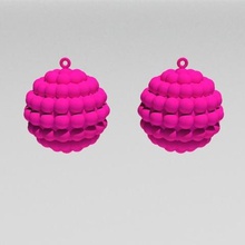 ovale orecchini bianco rosa gioielli fibbie orecchie incontro 3d print model - Mito3D