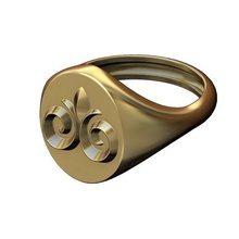 oval sinete anel floral rolagem motivo 3d impressão modelo joalheria imprimível ouro prata jóias vitoriana vintage moda Antiguidade esterlina luxo Signetring 3d print model - Mito3D
