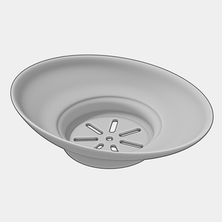 oval soap dish refill 3d print model - Mito3D